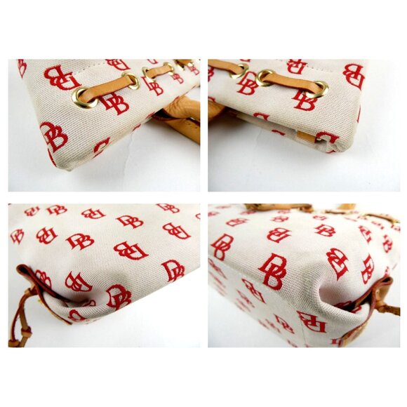 Dooney & Bourke Chalk Red Canvas & Leather Small Tote - Picture 15 of 15